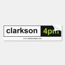 Pegatina para el parachoques de Clarkson4pm Etiqueta De Parachoque