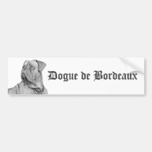Pegatina para el parachoques de Dogue de Bordeaux Pegatina De Parachoque