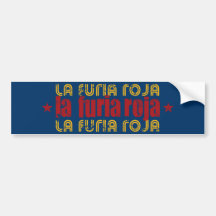 Pegatina para el parachoques de Furia Roja del La  Etiqueta De Parachoque