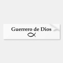 Pegatina para el parachoques de Guerrero de Dios Etiqueta De Parachoque