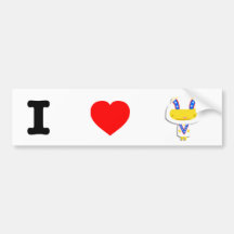 Pegatina para el parachoques de I <3 SK Etiqueta De Parachoque