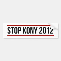 Pegatina para el parachoques de Kony Etiqueta De Parachoque