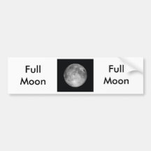 Pegatina para el parachoques de la Luna Llena Etiqueta De Parachoque