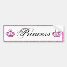 Pegatina para el parachoques de la "princesa" pegatina de parachoque