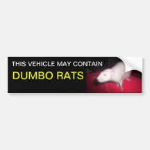 Pegatina para el parachoques de las ratas de Dumbo Etiqueta De Parachoque