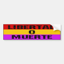 Pegatina para el parachoques de Libertad Pegatina De Parachoque