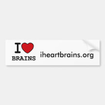 pegatina para el parachoques de los i*heart*brains etiqueta de parachoque