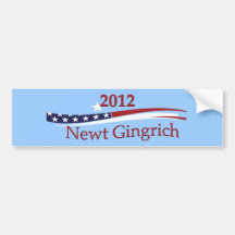 Pegatina para el parachoques de Newt Gingrich Pegatina De Parachoque