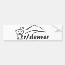 pegatina para el parachoques de r/denver pegatina de parachoque