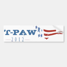 Pegatina para el parachoques de Tim Pawlenty 2012  Etiqueta De Parachoque