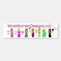 pegatina para el parachoques de WineWomenDesigns.c Pegatina De Parachoque
