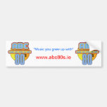 Pegatina para el parachoques del coche de ABC 80s Pegatina De Parachoque