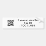 Pegatina para el parachoques del código de QR - hu Pegatina De Parachoque