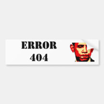 Pegatina para el parachoques del ERROR 404 Etiqueta De Parachoque