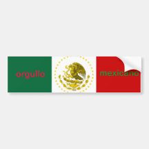 pegatina para el parachoques del mexicano del orgu pegatina de parachoque