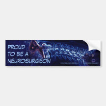 Pegatina para el parachoques del neurocirujano (c- etiqueta de parachoque
