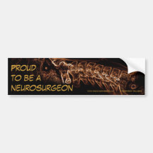 Pegatina para el parachoques del neurocirujano (c- etiqueta de parachoque