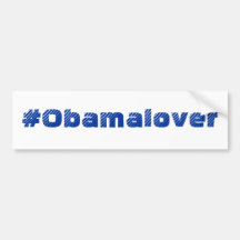 pegatina para el parachoques del #Obamalover Pegatina De Parachoque