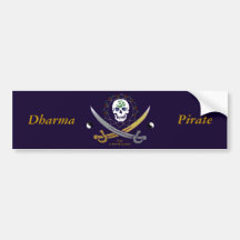 Pegatina para el parachoques del pirata de Dharma  Etiqueta De Parachoque
