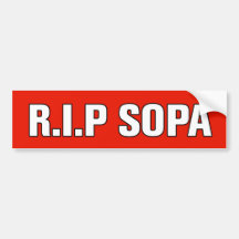 Pegatina para el parachoques del RASGÓN SOPA Etiqueta De Parachoque