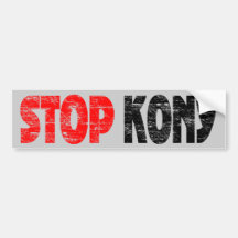 Pegatina para el parachoques descolorada de Kony d Etiqueta De Parachoque