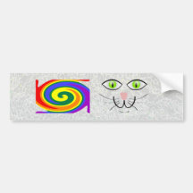 Pegatina para el parachoques gay del gato pegatina de parachoque