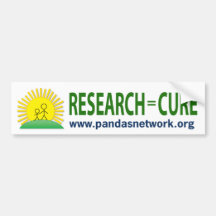 Pegatina para el parachoques: Investigación = cura Etiqueta De Parachoque