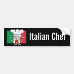 Pegatina para el parachoques italiana del cocinero pegatina de parachoque