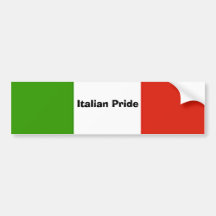 Pegatina para el parachoques italiana del orgullo etiqueta de parachoque