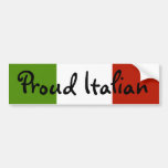Pegatina para el parachoques italiana orgullosa etiqueta de parachoque
