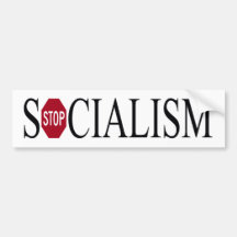 pegatina para el parachoques - pare el socialismo etiqueta de parachoque