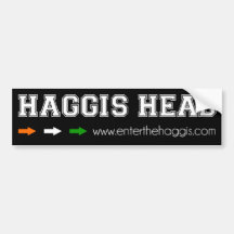 PEGATINA PARA EL PARACHOQUES PRINCIPAL DE HAGGIS ETIQUETA DE PARACHOQUE