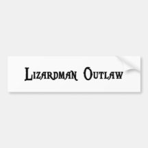 Pegatina para el parachoques proscrita Lizardman Etiqueta De Parachoque