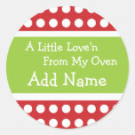 Pegatina personalizado de Love'n del navidad