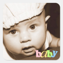 Pegatina personalizado del "bebé" de la foto en ar