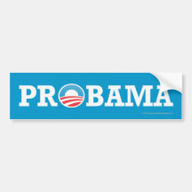 Pegatina PrObama de Favorable-Obama Etiqueta De Parachoque