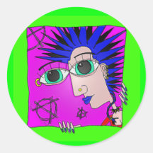 pegatina punky del polluelo