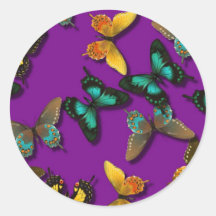 Pegatina púrpura de la mariposa