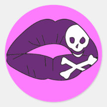 Pegatina púrpura de los labios del veneno