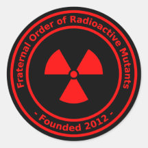 Pegatina radiactivo de los mutantes (rojo)