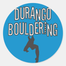 Pegatina redondo de Durango Bouldering
