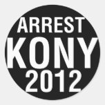 Pegatina redondo de la detención KONY 2012