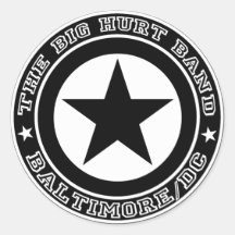 Pegatina redondo de la estrella del daño grande