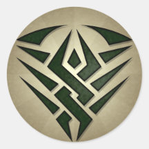 Pegatina redondo de la insignia tribal