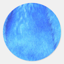 Pegatina redondo de la piel de imitación azul