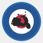 Pegatina retro de la silueta de la vespa