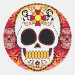Pegatina rojo de Calaveras