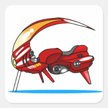 Pegatina rojo de la bici