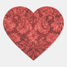 Pegatina rojo de la forma del corazón del papel pi