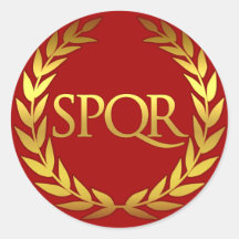 Pegatina romano de SPQR